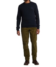 TIMBERLAND MERINO Crewneck sweater in wool blend dark sapphire/dark denim - Men's Sweaters - 4