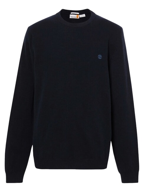 MERINO Crewneck sweater in wool blend dark sapphire/dark denim - Men's Sweaters