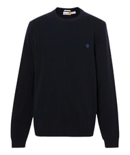 TIMBERLAND MERINO Crewneck sweater in wool blend dark sapphire/dark denim - Men's Sweaters - 5