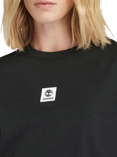 STACK LOGO  Cotton T-Shirt BLACK - T-shirt
