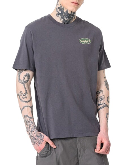 GAS STATION Short-sleeved T-shirt, pure cotton blackened pearl - T-shirt