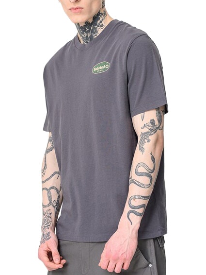 GAS STATION Short-sleeved T-shirt, pure cotton blackened pearl - T-shirt