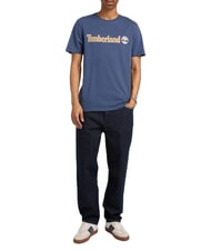 TIMBERLAND KENNEBEC RIVER LINEAR LOGO Cotton T-shirt ocean - T-shirt - 3