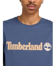 TIMBERLAND KENNEBEC RIVER LINEAR LOGO Cotton T-shirt ocean - T-shirt - 4