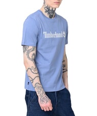 TIMBERLAND KENNEBEC RIVER LINEAR LOGO Cotton T-shirt medium blue - T-shirt - 3