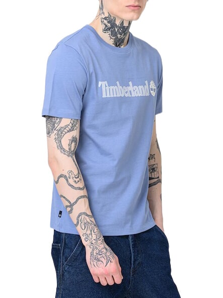 KENNEBEC RIVER LINEAR LOGO Cotton T-shirt medium blue - T-shirt