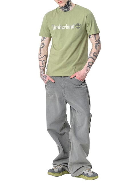 KENNEBEC RIVER LINEAR LOGO Cotton T-shirt light green - T-shirt