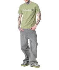 TIMBERLAND KENNEBEC RIVER LINEAR LOGO Cotton T-shirt light green - T-shirt - 3