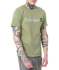 TIMBERLAND KENNEBEC RIVER LINEAR LOGO Cotton T-shirt light green - T-shirt - 4