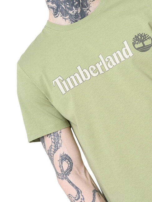 KENNEBEC RIVER LINEAR LOGO Cotton T-shirt light green - T-shirt