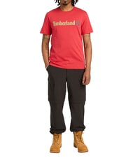TIMBERLAND KENNEBEC RIVER LINEAR LOGO Cotton T-shirt American beauty - T-shirt - 3