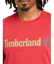 TIMBERLAND KENNEBEC RIVER LINEAR LOGO Cotton T-shirt American beauty - T-shirt - 4