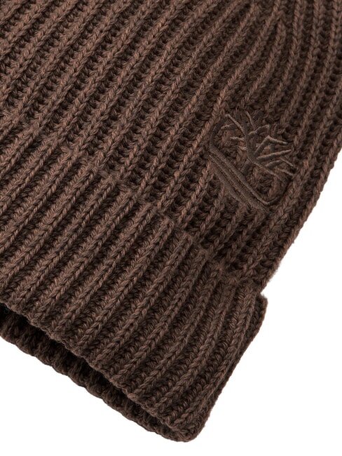 WOOL Wool blend hat chocolate - Hats