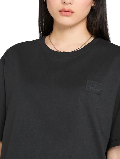 SILICON BADGE Cotton T-shirt, short sleeves BLACK - T-shirt