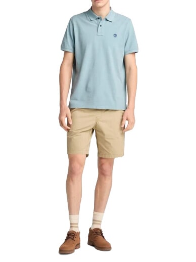 MILLERS RIVER Cotton polo shirt gray dawn - Polo shirt
