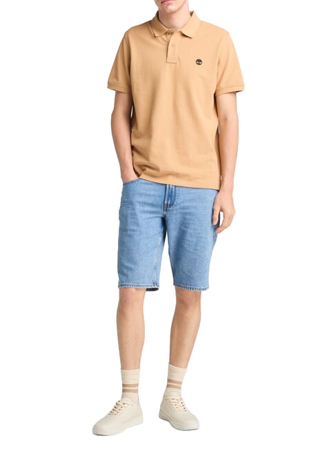 MILLERS RIVER Cotton polo shirt light wheat boot - Polo shirt
