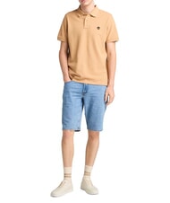 TIMBERLAND MILLERS RIVER Cotton polo shirt light wheat boot - Polo shirt - 3