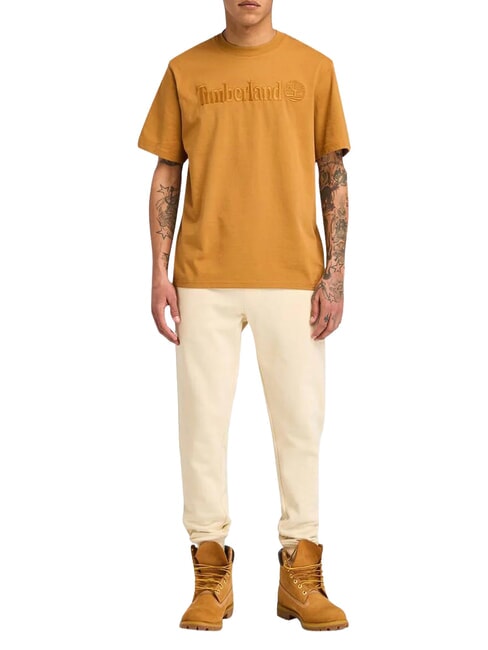 EMBROIDERY TONAL Cotton T-shirt wheat boot - T-shirt