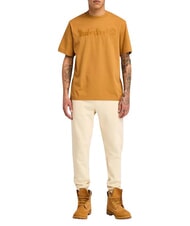 TIMBERLAND EMBROIDERY TONAL Cotton T-shirt wheat boot - T-shirt - 3