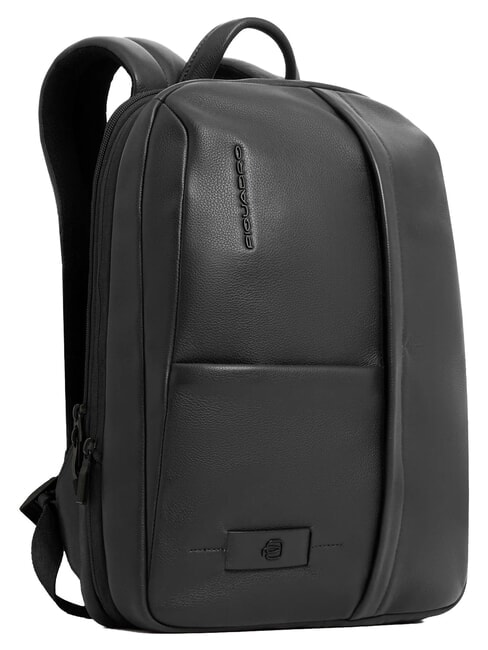 RUSSEL 14" laptop backpack, in leather Black - Laptop backpacks