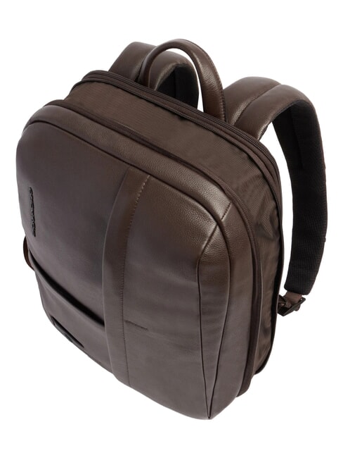 RUSSEL 14" laptop backpack, in leather MORO - Laptop backpacks