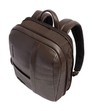 PIQUADRO RUSSEL 14" laptop backpack, in leather MORO - Laptop backpacks - 4