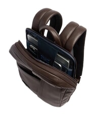 PIQUADRO RUSSEL 14" laptop backpack, in leather MORO - Laptop backpacks - 5