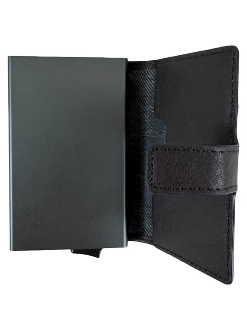BLACK SQUARE Leather card holder case green / dark brown - Men&rsquo;s Wallets