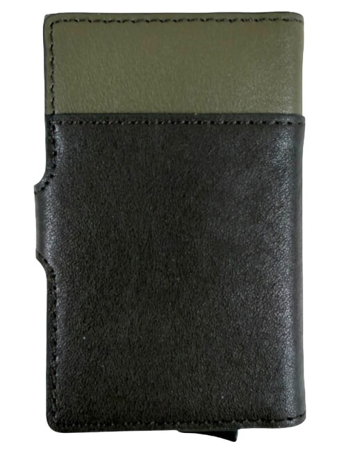 BLACK SQUARE Leather card holder case green / dark brown - Men&rsquo;s Wallets