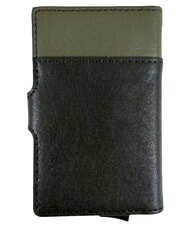 PIQUADRO BLACK SQUARE Leather card holder case green / dark brown - Men&rsquo;s Wallets - 3