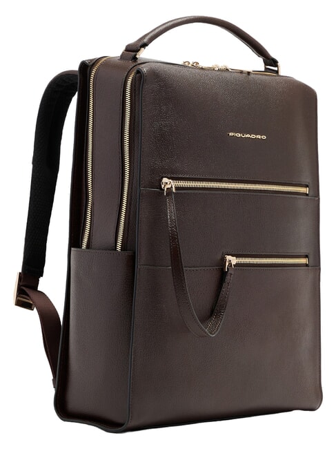 PATRICIA 15.6" Laptop Backpack in Leather BROWN - Women&rsquo;s Bags