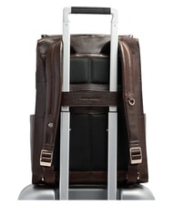 PIQUADRO PATRICIA 15.6" Laptop Backpack in Leather BROWN - Women&rsquo;s Bags - 3