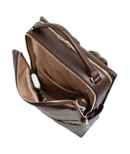 PIQUADRO PATRICIA 15.6" Laptop Backpack in Leather BROWN - Women&rsquo;s Bags - 4