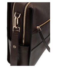 PIQUADRO PATRICIA 14" laptop briefcase, in leather BROWN - Work Briefcases - 4