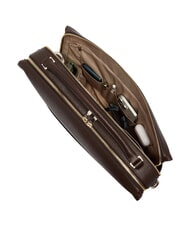PIQUADRO PATRICIA 14" laptop briefcase, in leather BROWN - Work Briefcases - 5