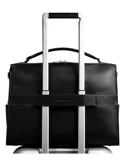 PATRICIA 14" laptop briefcase, in leather Black - Work Briefcases
