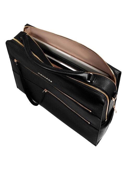 PATRICIA 14" laptop briefcase, in leather Black - Work Briefcases