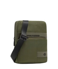 PIQUADRO WOLLEM Fabric and leather iPad mini bag GREEN - Over-the-shoulder Bags for Men - 2