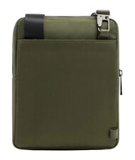 PIQUADRO WOLLEM Fabric and leather iPad mini bag GREEN - Over-the-shoulder Bags for Men - 3