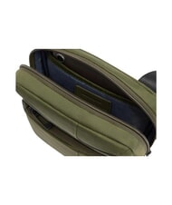 PIQUADRO WOLLEM Fabric and leather iPad mini bag GREEN - Over-the-shoulder Bags for Men - 4