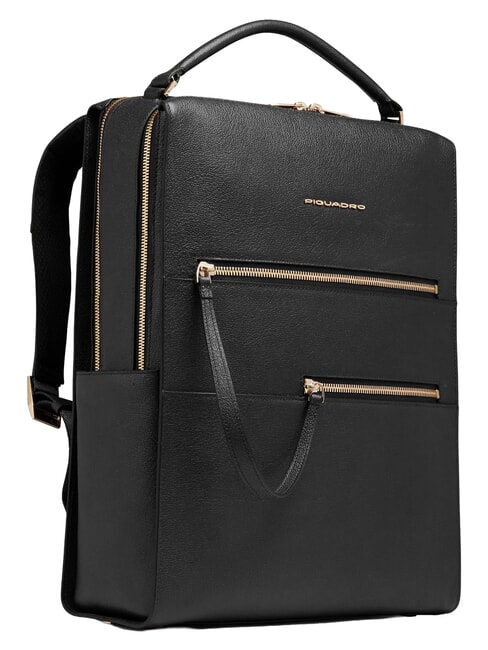 PATRICIA 15.6" Laptop Backpack in Leather Black - Women&rsquo;s Bags