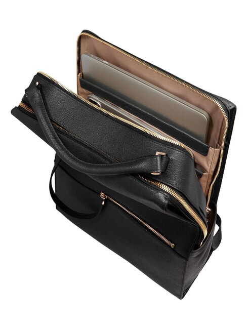 PATRICIA 15.6" Laptop Backpack in Leather Black - Women&rsquo;s Bags