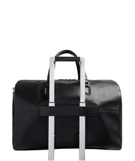 PIQUADRO W143 Leather duffel bag Black - Duffle bags - 3