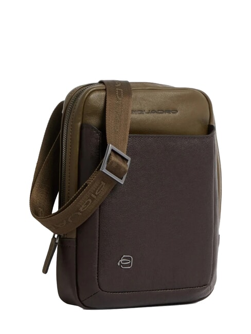 BLACK SQUARE  iPad mini bag green / dark brown - Over-the-shoulder Bags for Men