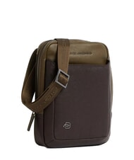 PIQUADRO BLACK SQUARE  iPad mini bag green / dark brown - Over-the-shoulder Bags for Men - 2