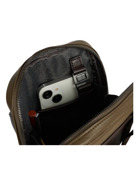 BLACK SQUARE  iPad mini bag green / dark brown - Over-the-shoulder Bags for Men