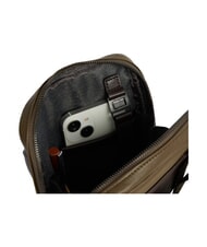 PIQUADRO BLACK SQUARE  iPad mini bag green / dark brown - Over-the-shoulder Bags for Men - 5