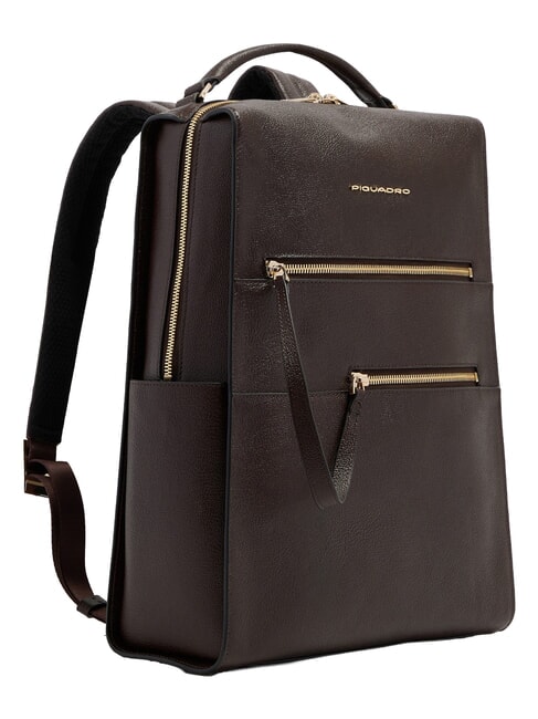 W140 Women's leather backpack for 14" laptop BROWN - Laptop backpacks
