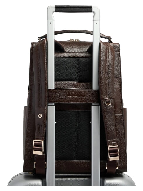 W140 Women's leather backpack for 14" laptop BROWN - Laptop backpacks