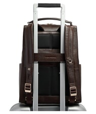 PIQUADRO W140 Women's leather backpack for 14" laptop BROWN - Laptop backpacks - 3